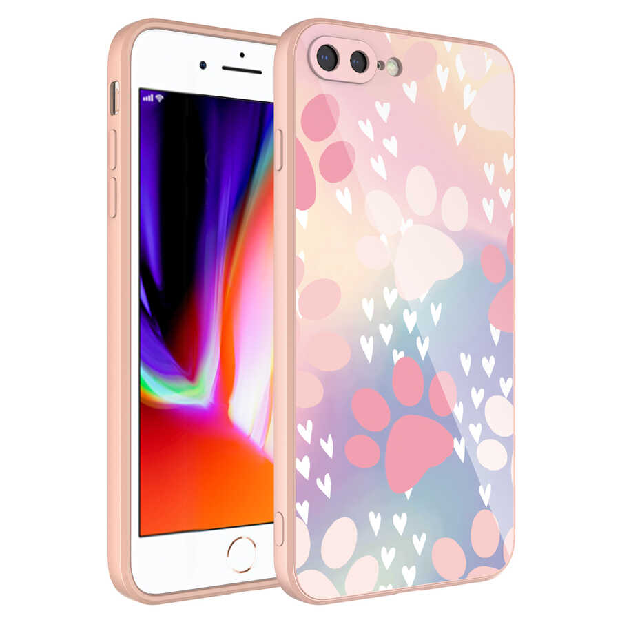 iPhone Uyumlu 7 Plus Kılıf Kamera Korumalı Desenli Sert Silikon Zore Epoksi Kapak-No4