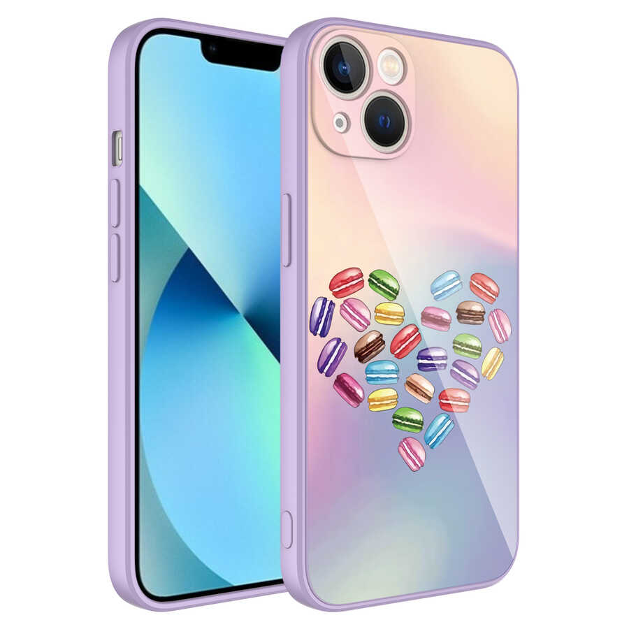 iPhone Uyumlu 13 Kılıf Kamera Korumalı Desenli Sert Silikon Zore Epoksi Kapak-No1