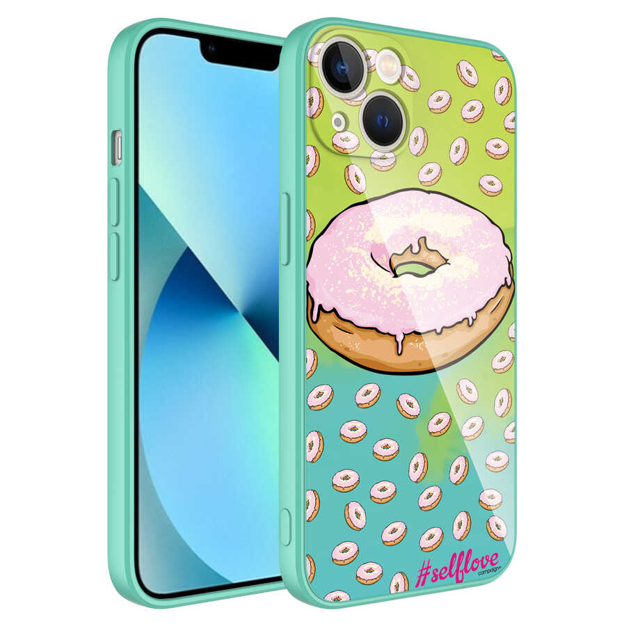 iPhone Uyumlu 13 Kılıf Kamera Korumalı Desenli Sert Silikon Zore Epoksi Kapak-No12