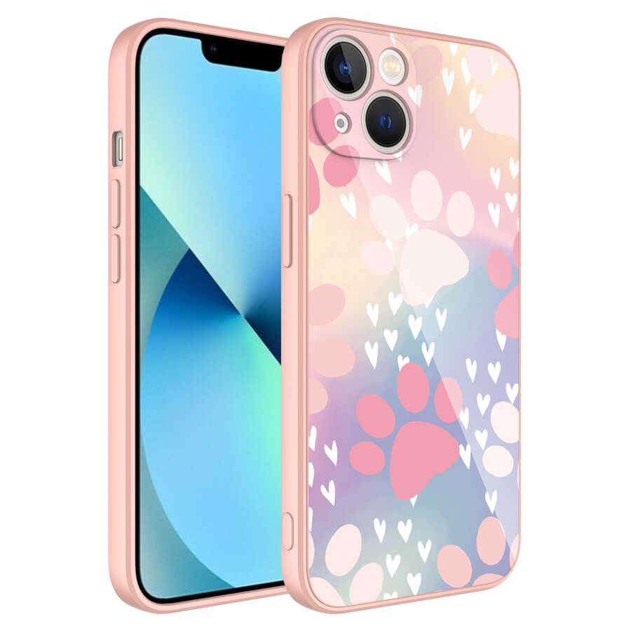 iPhone Uyumlu 13 Kılıf Kamera Korumalı Desenli Sert Silikon Zore Epoksi Kapak-No4