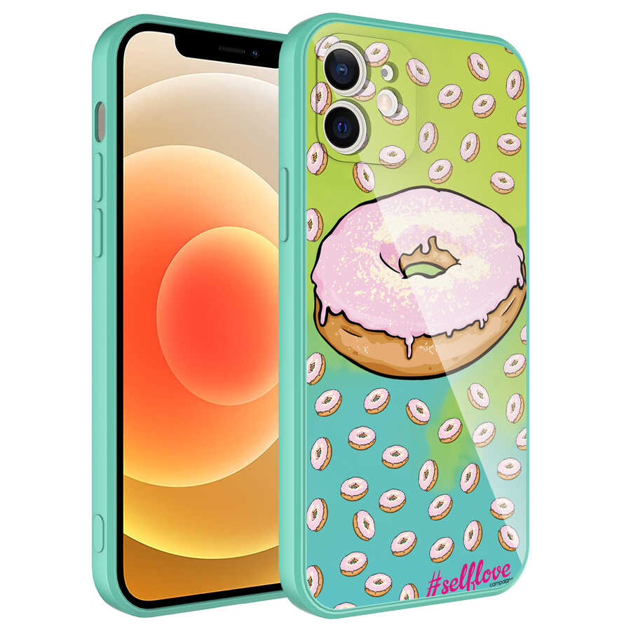 iPhone Uyumlu 12 Kılıf Kamera Korumalı Desenli Sert Silikon Zore Epoksi Kapak-No12