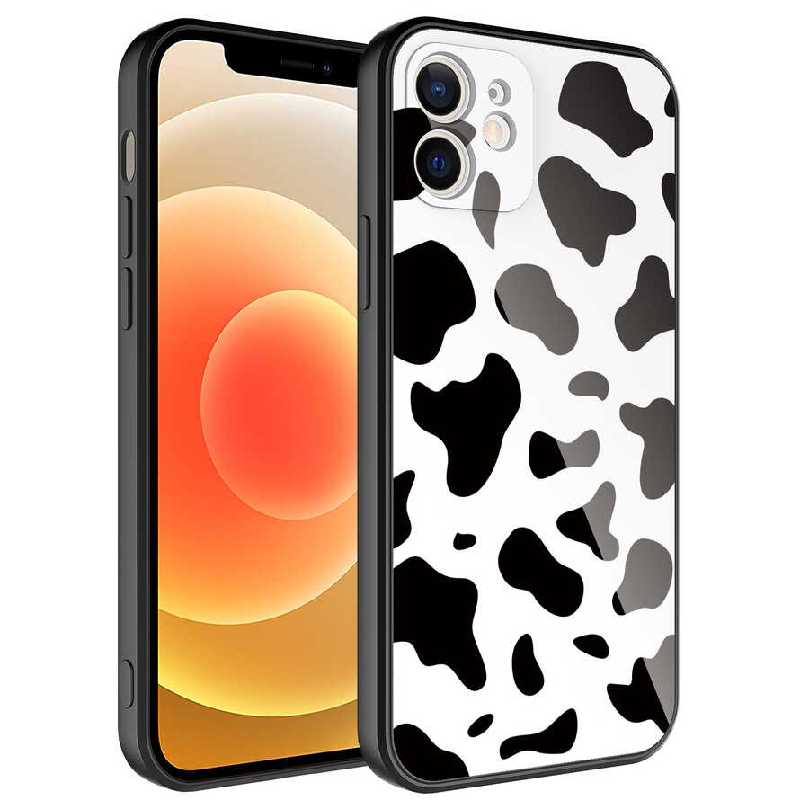 iPhone Uyumlu 12 Kılıf Kamera Korumalı Desenli Sert Silikon Zore Epoksi Kapak-No7