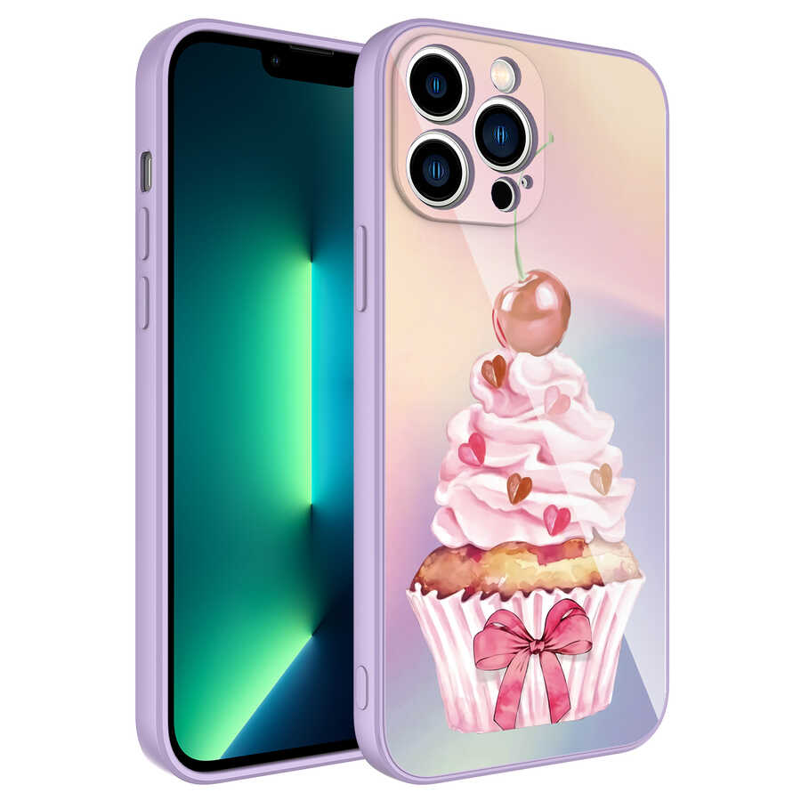 iPhone Uyumlu 12 Pro Max Kılıf Kamera Korumalı Desenli Sert Silikon Zore Epoksi Kapak-No11