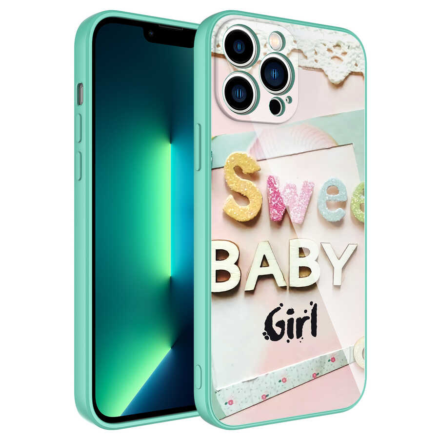 iPhone Uyumlu 12 Pro Max Kılıf Kamera Korumalı Desenli Sert Silikon Zore Epoksi Kapak-No5