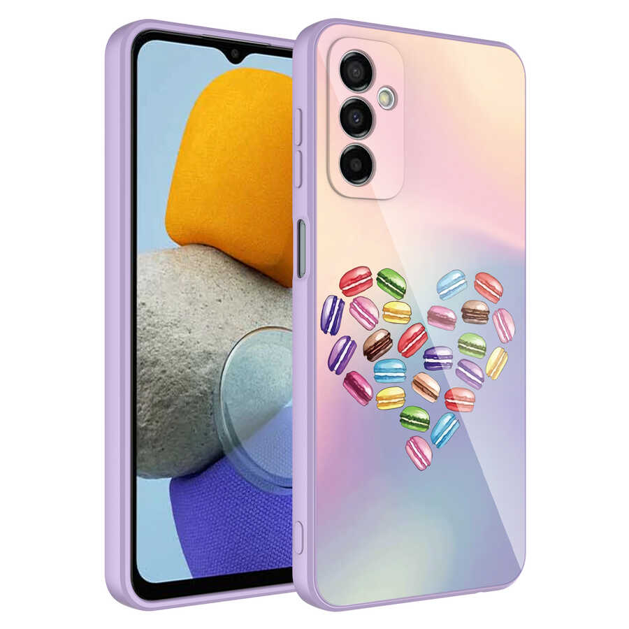 Galaxy Uyumlu M23 Kılıf Kamera Korumalı Desenli Sert Silikon Zore Epoksi Kapak-No1
