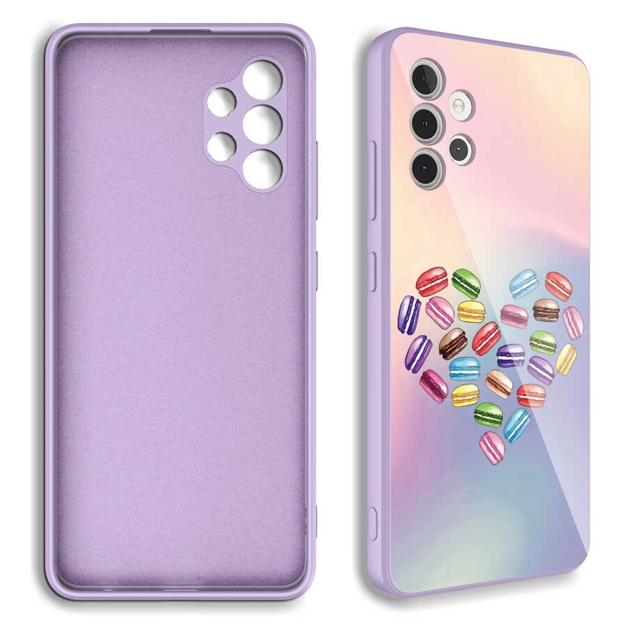 Galaxy Uyumlu A32 4G Kılıf Kamera Korumalı Desenli Sert Silikon Zore Epoksi Kapak