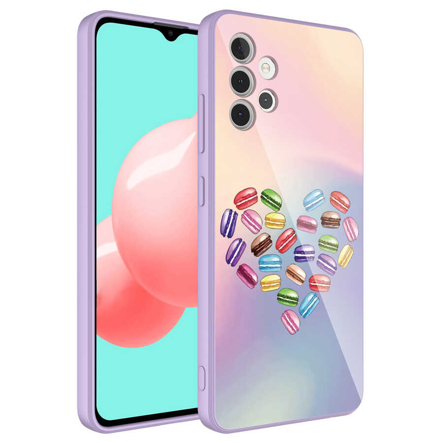 Galaxy Uyumlu A32 4G Kılıf Kamera Korumalı Desenli Sert Silikon Zore Epoksi Kapak-No1