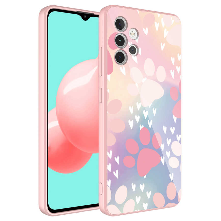 Galaxy Uyumlu A32 4G Kılıf Kamera Korumalı Desenli Sert Silikon Zore Epoksi Kapak-No4