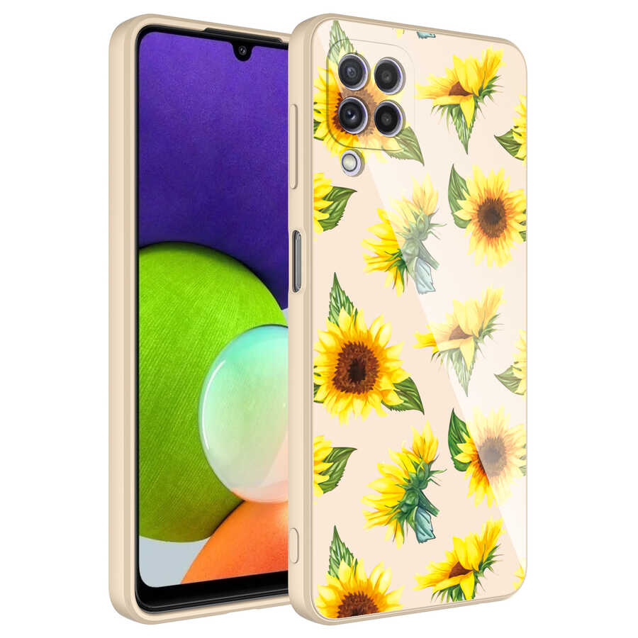 Galaxy Uyumlu M32 Kılıf Kamera Korumalı Desenli Sert Silikon Zore Epoksi Kapak