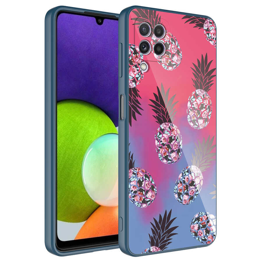 Galaxy Uyumlu M32 Kılıf Kamera Korumalı Desenli Sert Silikon Zore Epoksi Kapak-No3