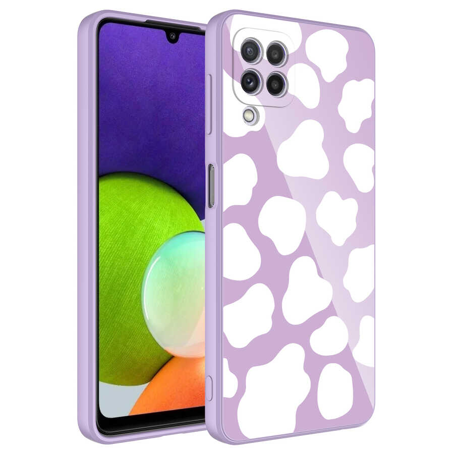 Galaxy Uyumlu M32 Kılıf Kamera Korumalı Desenli Sert Silikon Zore Epoksi Kapak-No6
