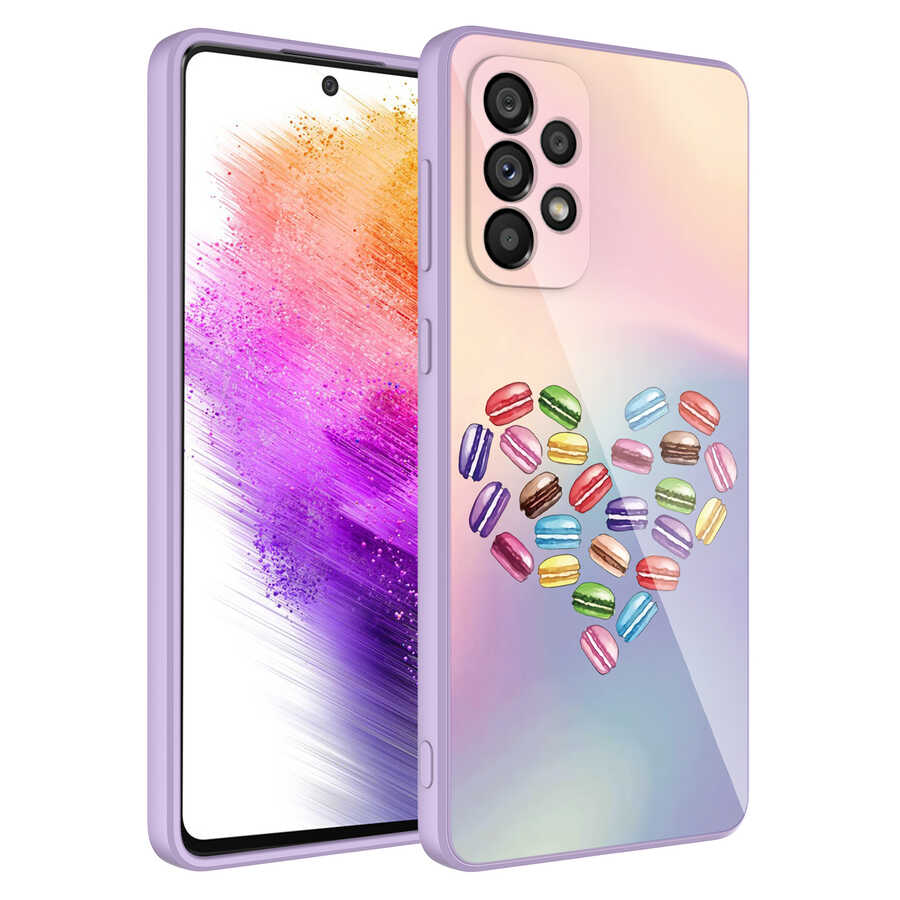 Galaxy Uyumlu A73 Kılıf Kamera Korumalı Desenli Sert Silikon Zore Epoksi Kapak-No1
