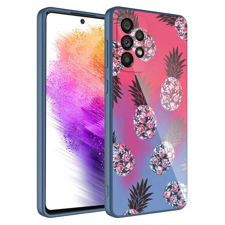 Galaxy Uyumlu A73 Kılıf Kamera Korumalı Desenli Sert Silikon Zore Epoksi Kapak-No3