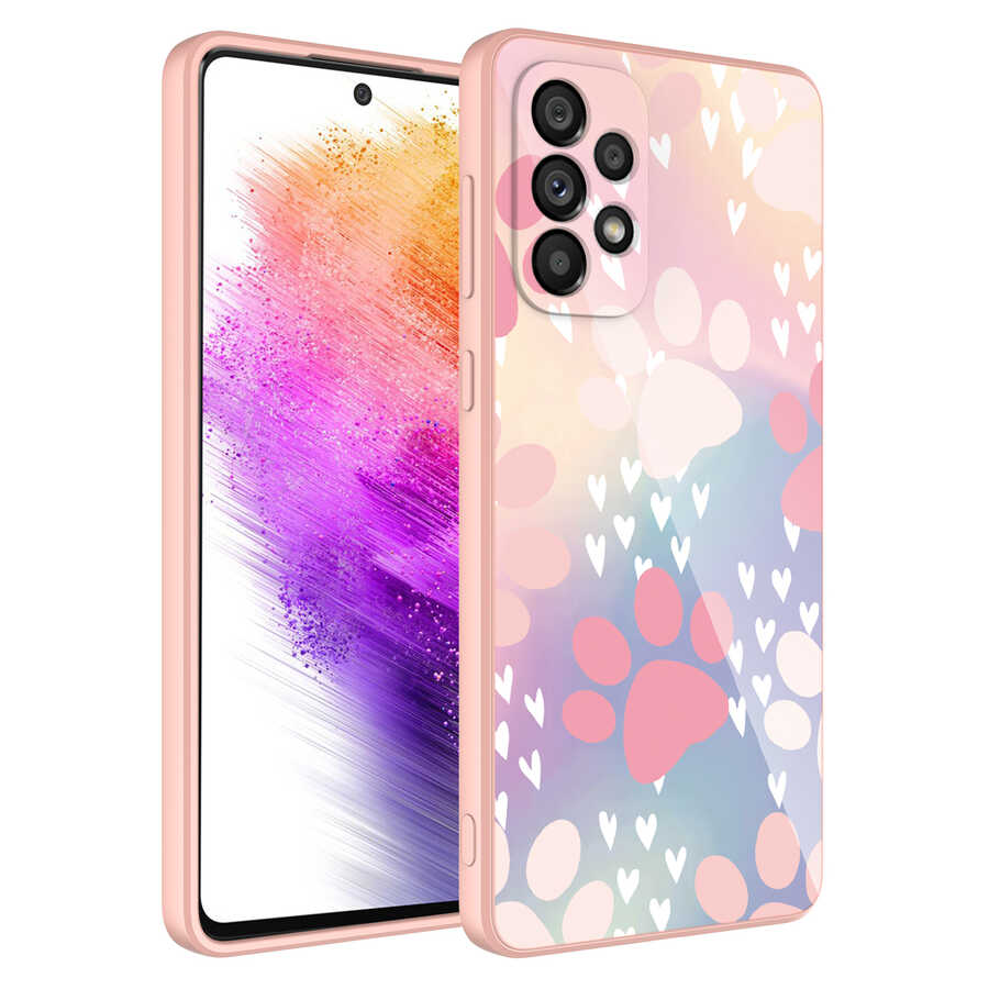 Galaxy Uyumlu A73 Kılıf Kamera Korumalı Desenli Sert Silikon Zore Epoksi Kapak-No4