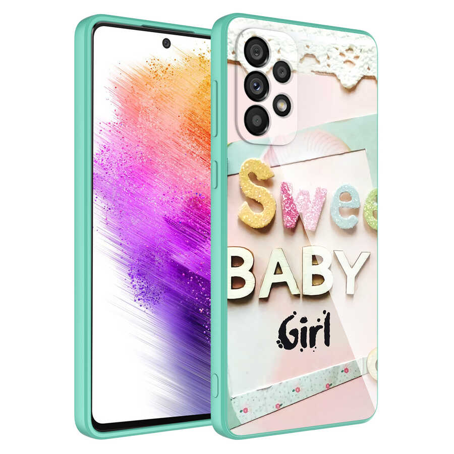 Galaxy Uyumlu A73 Kılıf Kamera Korumalı Desenli Sert Silikon Zore Epoksi Kapak-No5