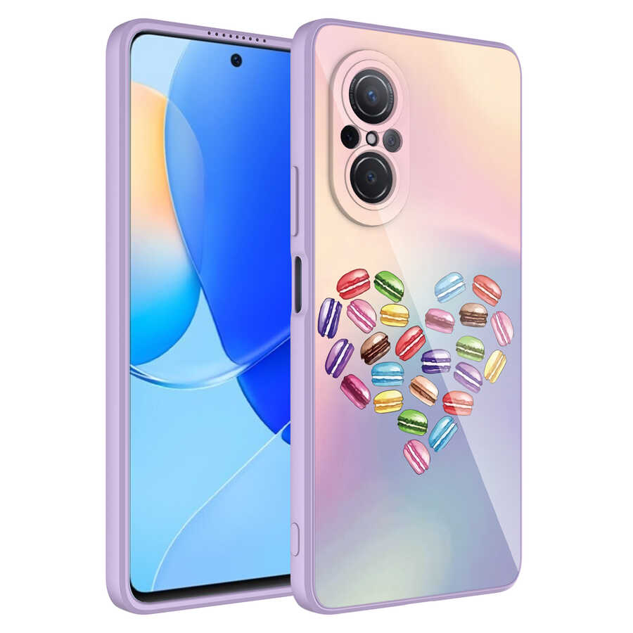 Huawei Uyumlu Nova 9 SE Kılıf Kamera Korumalı Desenli Sert Silikon Zore Epoksi Kapak-No1