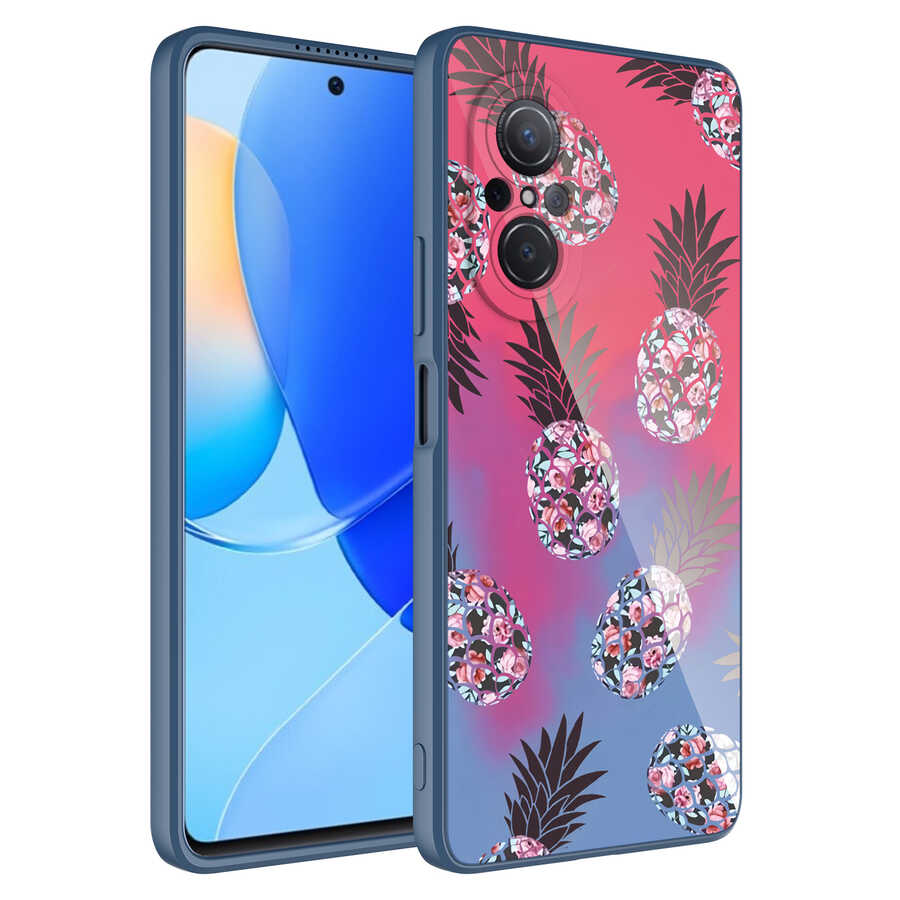 Huawei Uyumlu Nova 9 SE Kılıf Kamera Korumalı Desenli Sert Silikon Zore Epoksi Kapak-No3
