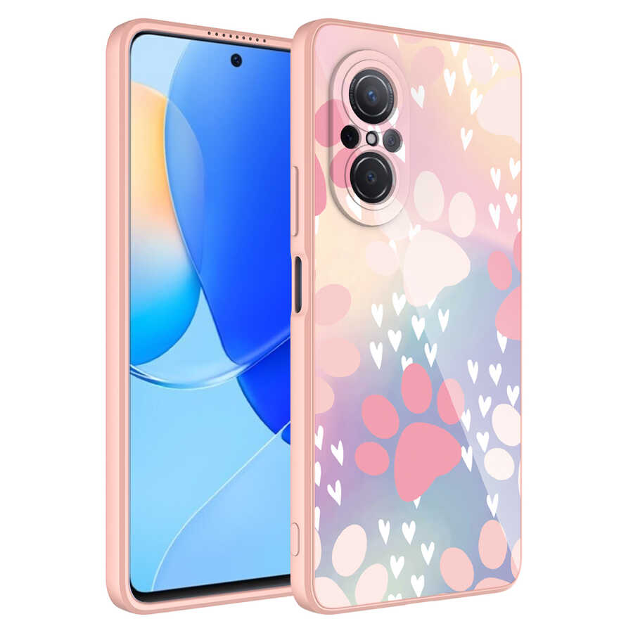 Huawei Uyumlu Nova 9 SE Kılıf Kamera Korumalı Desenli Sert Silikon Zore Epoksi Kapak-No4