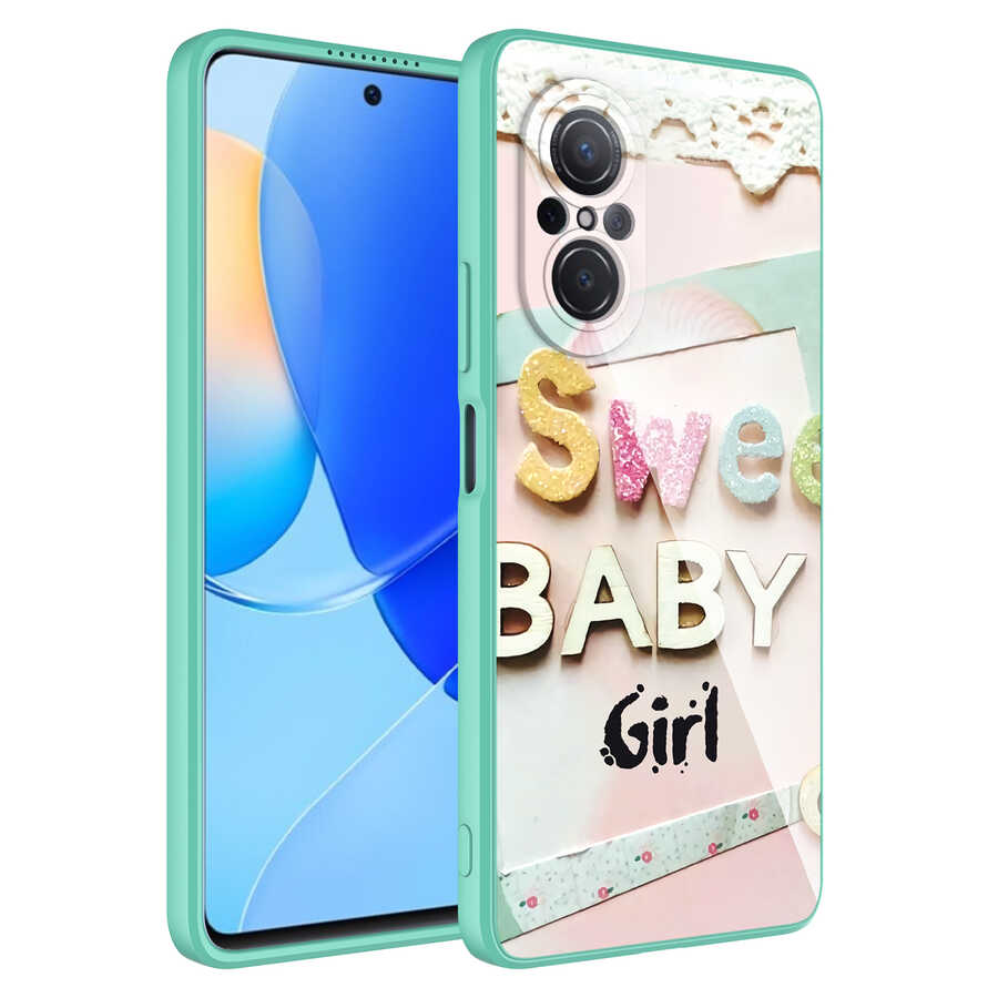 Huawei Uyumlu Nova 9 SE Kılıf Kamera Korumalı Desenli Sert Silikon Zore Epoksi Kapak-No5