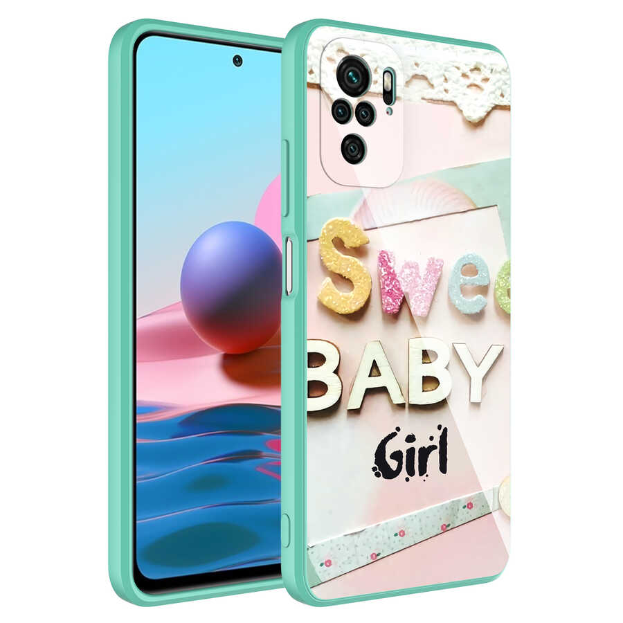 Xiaomi Uyumlu  Redmi Note 10S Kılıf Kamera Korumalı Desenli Sert Silikon Zore Epoksi Kapak-No5
