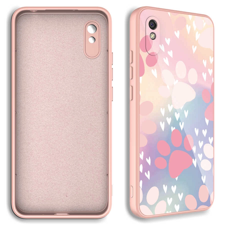 Xiaomi Uyumlu  Redmi 9A Kılıf Kamera Korumalı Desenli Sert Silikon Zore Epoksi Kapak