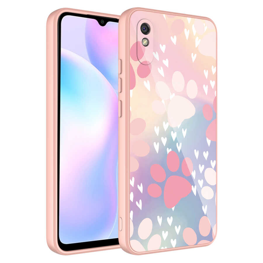 Xiaomi Uyumlu  Redmi 9A Kılıf Kamera Korumalı Desenli Sert Silikon Zore Epoksi Kapak-No4