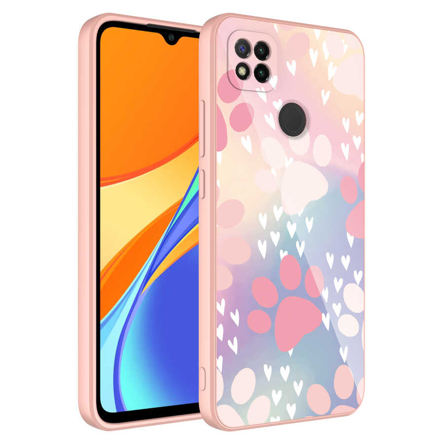 Xiaomi Uyumlu  Redmi 9C Kılıf Kamera Korumalı Desenli Sert Silikon Zore Epoksi Kapak-No4