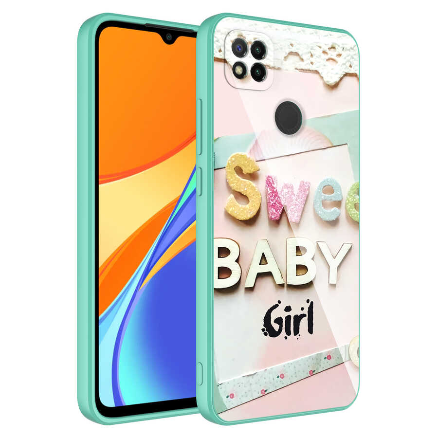 Xiaomi Uyumlu  Redmi 9C Kılıf Kamera Korumalı Desenli Sert Silikon Zore Epoksi Kapak-No5