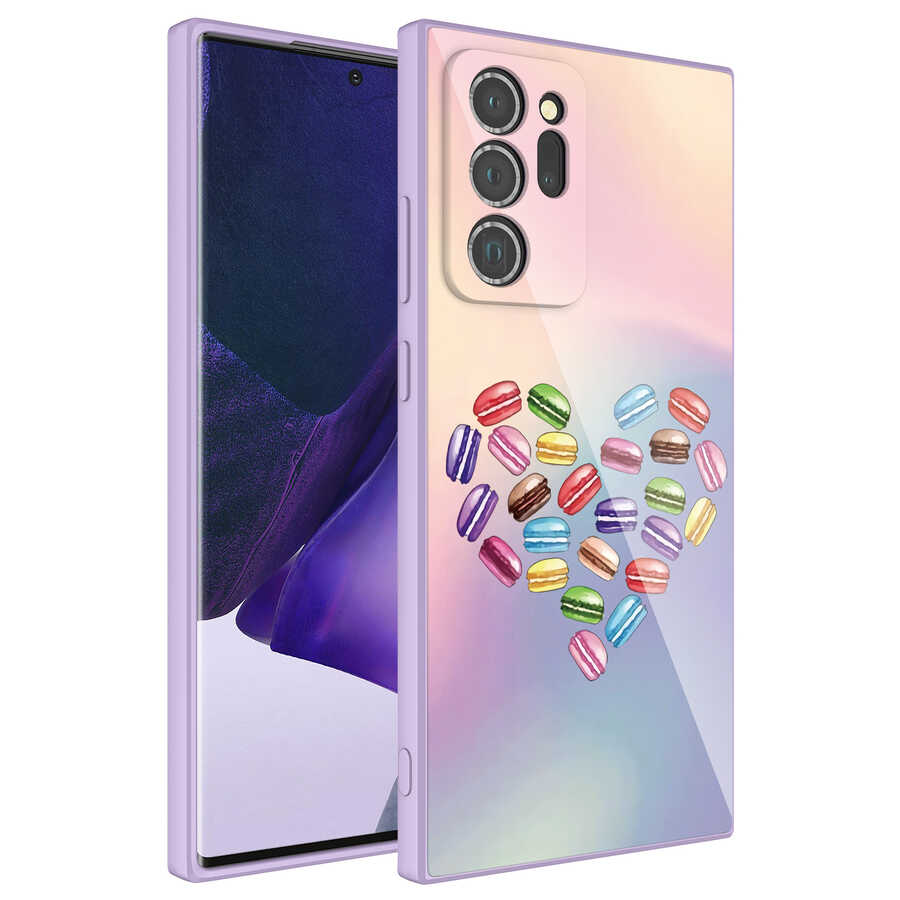 Galaxy Uyumlu Note 20 Ultra Kılıf Kamera Korumalı Desenli Sert Silikon Zore Epoksi Kapak-No1