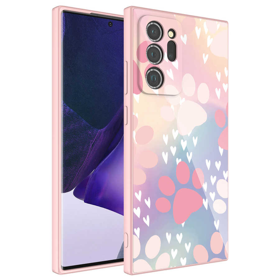 Galaxy Uyumlu Note 20 Ultra Kılıf Kamera Korumalı Desenli Sert Silikon Zore Epoksi Kapak-No4