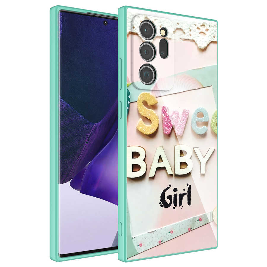 Galaxy Uyumlu Note 20 Ultra Kılıf Kamera Korumalı Desenli Sert Silikon Zore Epoksi Kapak-No5
