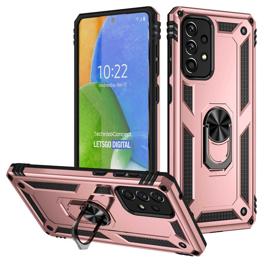 Galaxy Uyumlu A73 Kılıf Zore Vega Kapak-Rose gold