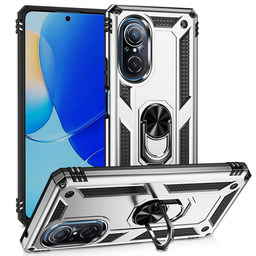 Huawei Uyumlu Nova 9 SE Kılıf Zore Vega Kapak-Gri