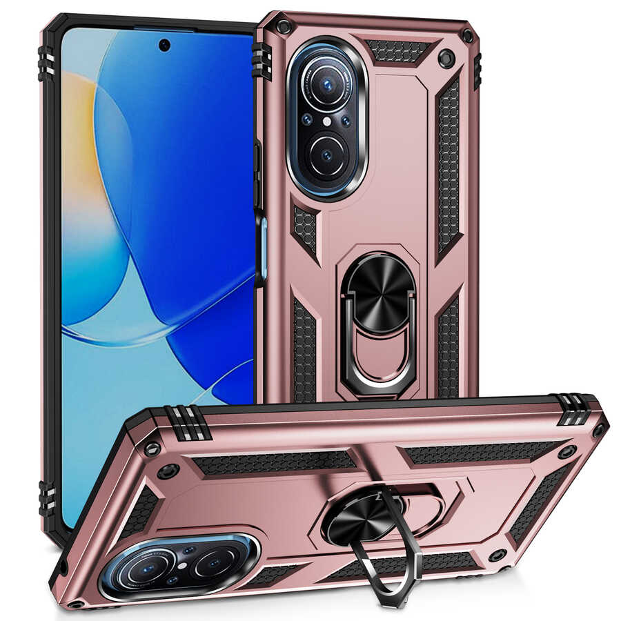 Huawei Uyumlu Nova 9 SE Kılıf Zore Vega Kapak-Rose gold