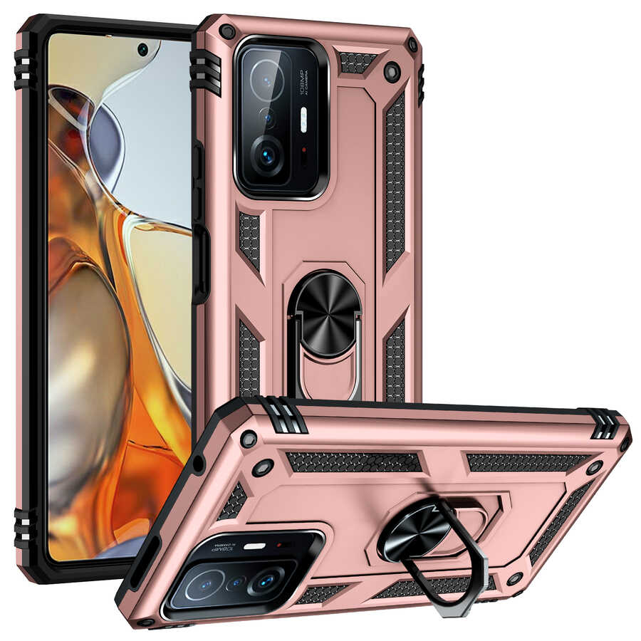 Xiaomi Uyumlu  Mi 11T Pro 5G Kılıf Zore Vega Kapak-Rose gold