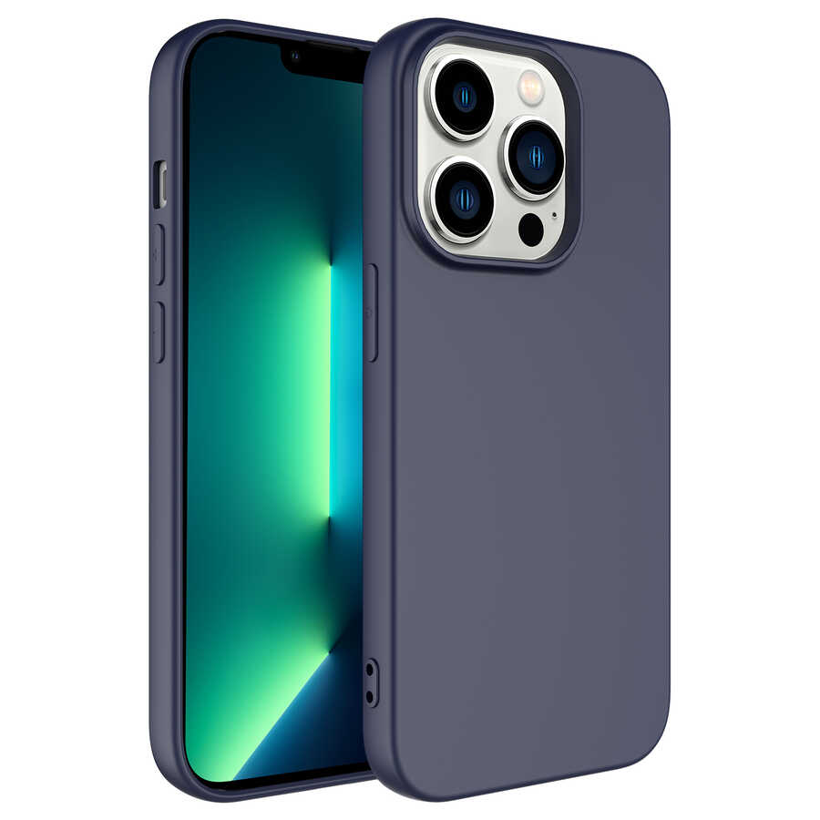 iPhone Uyumlu 14 Pro Kılıf Zore Mara Lansman Kapak-Lacivert