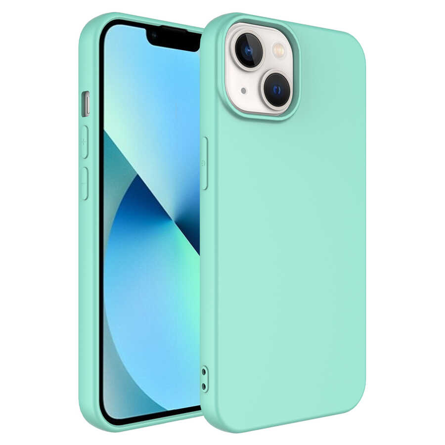 iPhone Uyumlu 14 Plus Kılıf Zore Mara Lansman Kapak-Açık yeşil