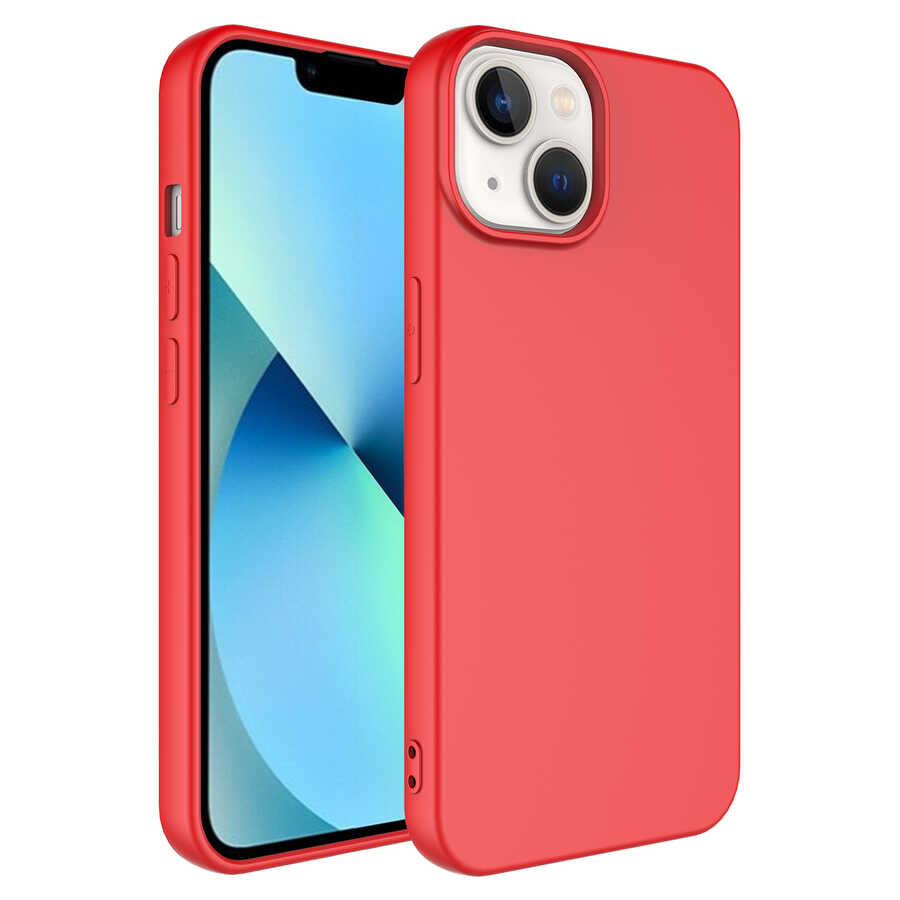 iPhone Uyumlu 14 Plus Kılıf Zore Mara Lansman Kapak-Kırmızı