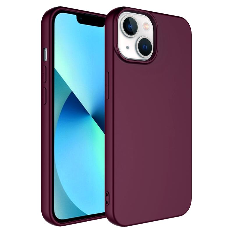 iPhone Uyumlu 14 Plus Kılıf Zore Mara Lansman Kapak-Koyu mor