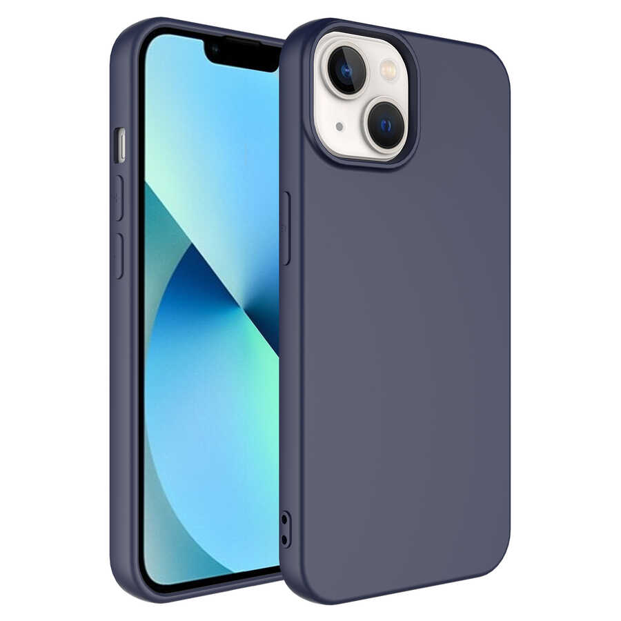 iPhone Uyumlu 14 Plus Kılıf Zore Mara Lansman Kapak-Lacivert
