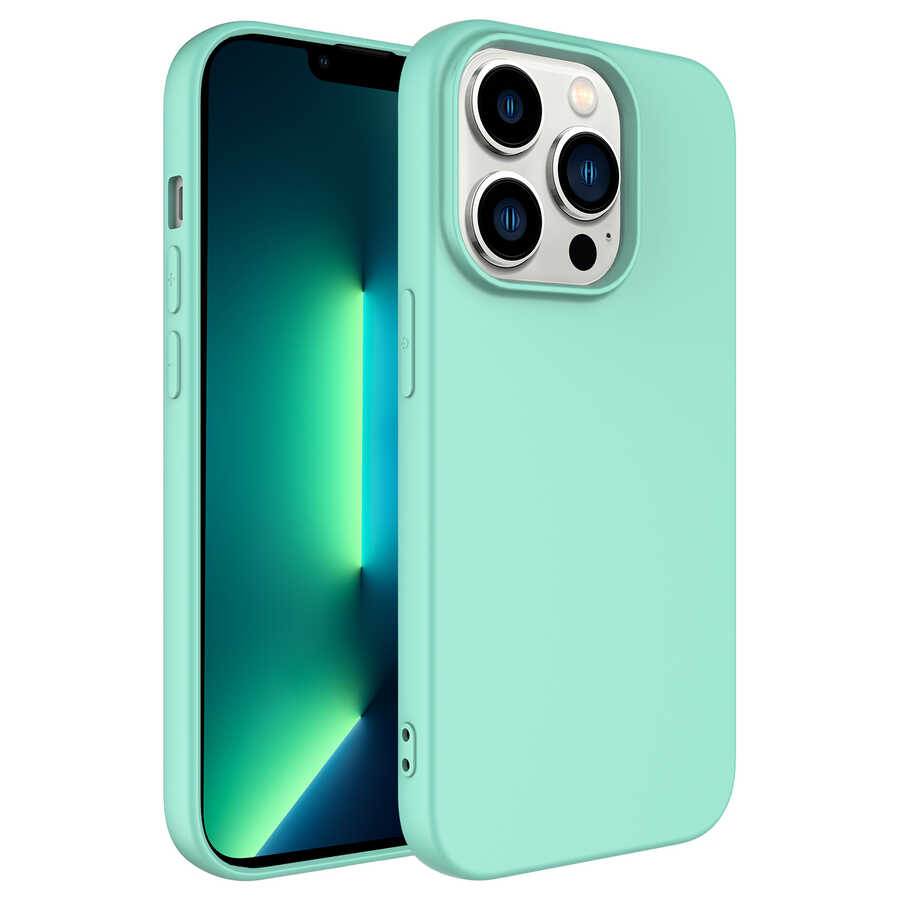 iPhone Uyumlu 14 Pro Max Kılıf Zore Mara Lansman Kapak-Açık yeşil
