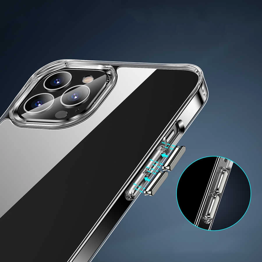 iPhone Uyumlu 12 Pro Max Kılıf Standlı Şeffaf Silikon Zore L-Stand Kapak