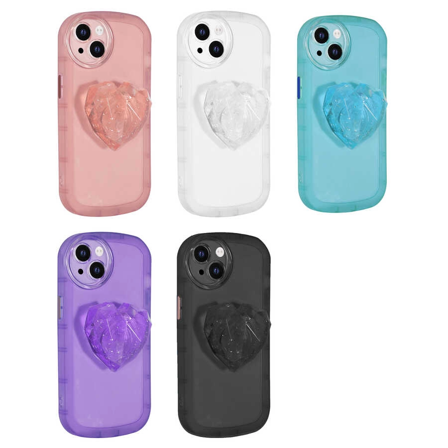 iPhone Uyumlu 13 Kılıf Kamera Korumalı Pop Soketli Renkli Zore Ofro Kapak