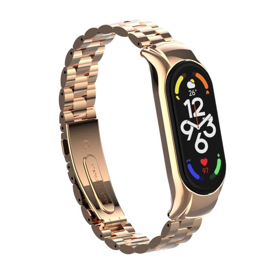 Xiaomi Uyumlu  Mi Band 7 KRD-04 Metal Kordon