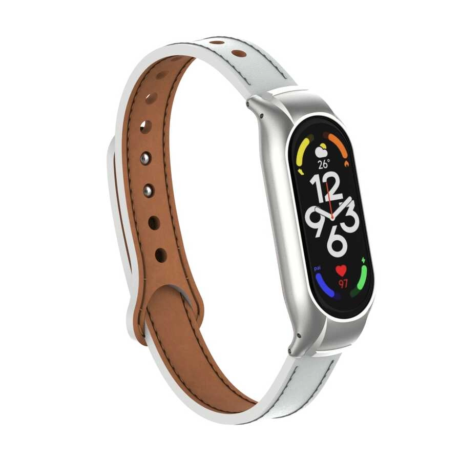 Xiaomi Uyumlu  Mi Band 7 KRD-68 Deri Kordon