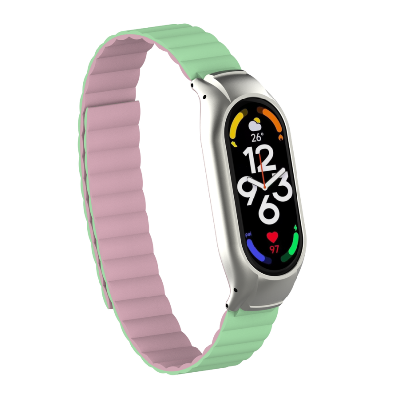 Xiaomi Uyumlu  Mi Band 7 KRD-69 Kordon-Açık yeşil