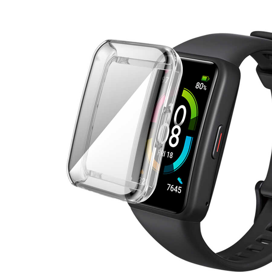Huawei Uyumlu Band 7 Zore Watch Gard 09 Koruyucu Silikon-Renksiz