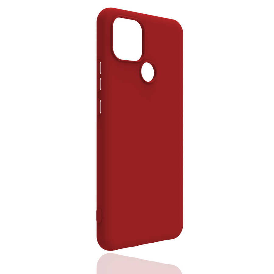 Realme C25Y Kılıf Zore Biye Silikon-Kırmızı