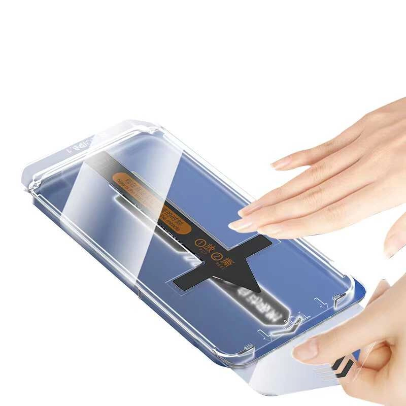 iPhone Uyumlu XR 6.1 Zore Süper Fast Toz Korumalı Toz Önleyici Temperli Ekran Koruyucu