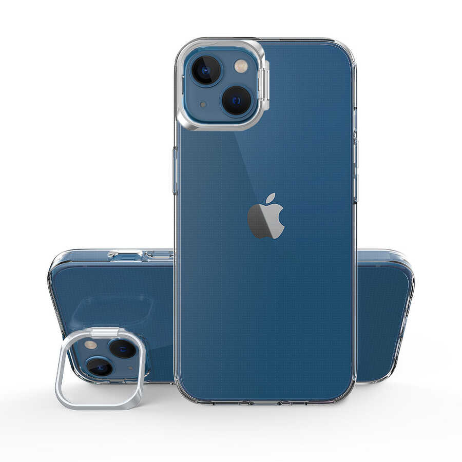 iPhone Uyumlu 14 Plus Kılıf Zore Skuba Kapak-Gümüş